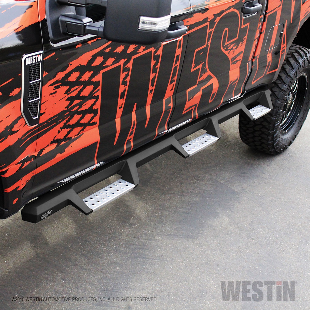 Hdx-17-18-Ford-F-250350-Crew-Cab-(6.75Ft-Bed)-Stainless-Drop-Nerf-Step-Bars---Textured-Black