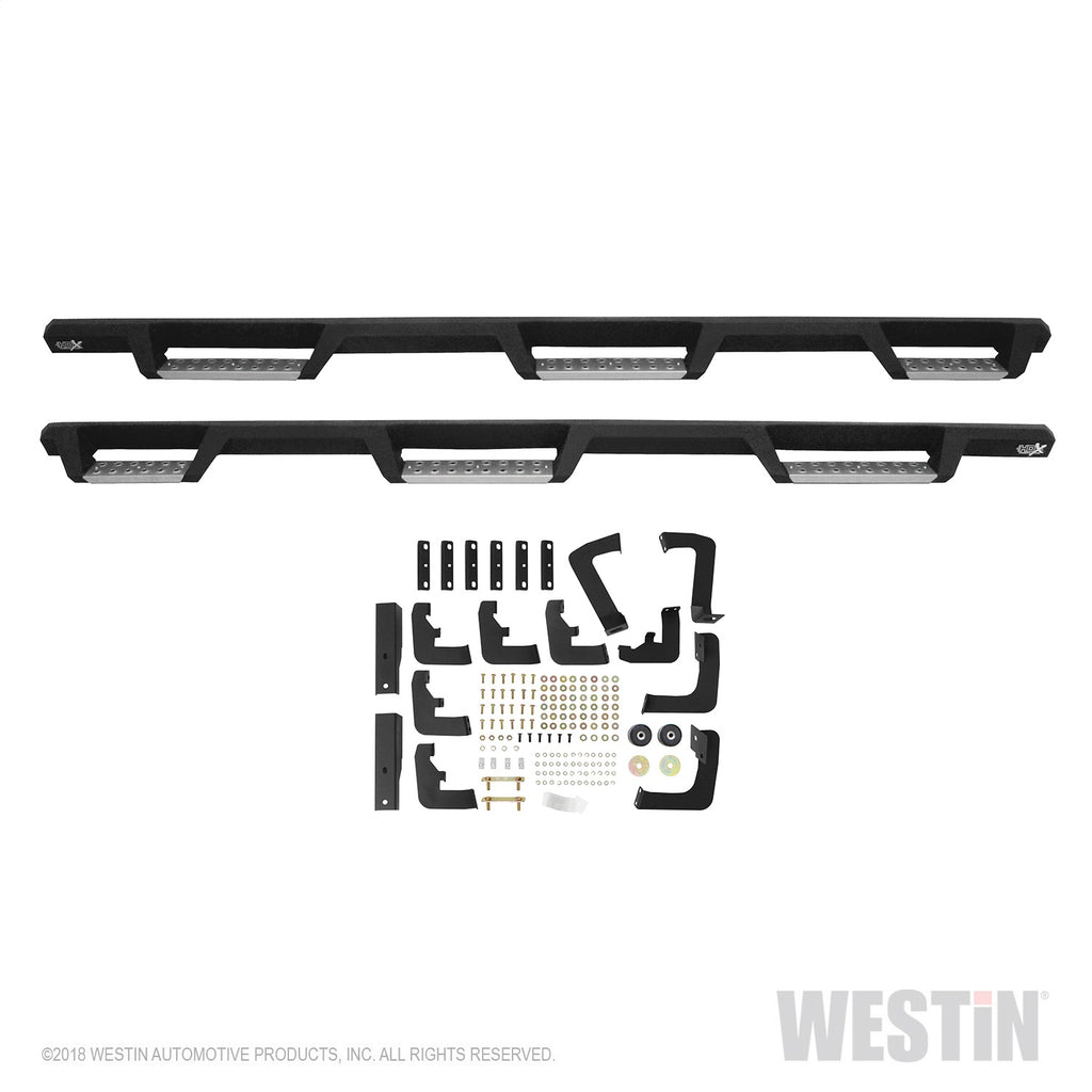 Hdx-17-18-Ford-F-250350-Crew-Cab-(6.75Ft-Bed)-Stainless-Drop-Nerf-Step-Bars---Textured-Black