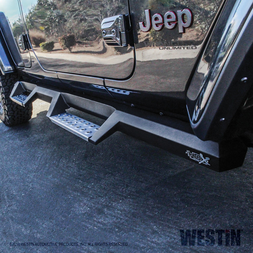 Hdx-2018-Jeep-Wrangler-Jl-Unlimited-Drop-Nerf-Step-Bars---Textured-Black