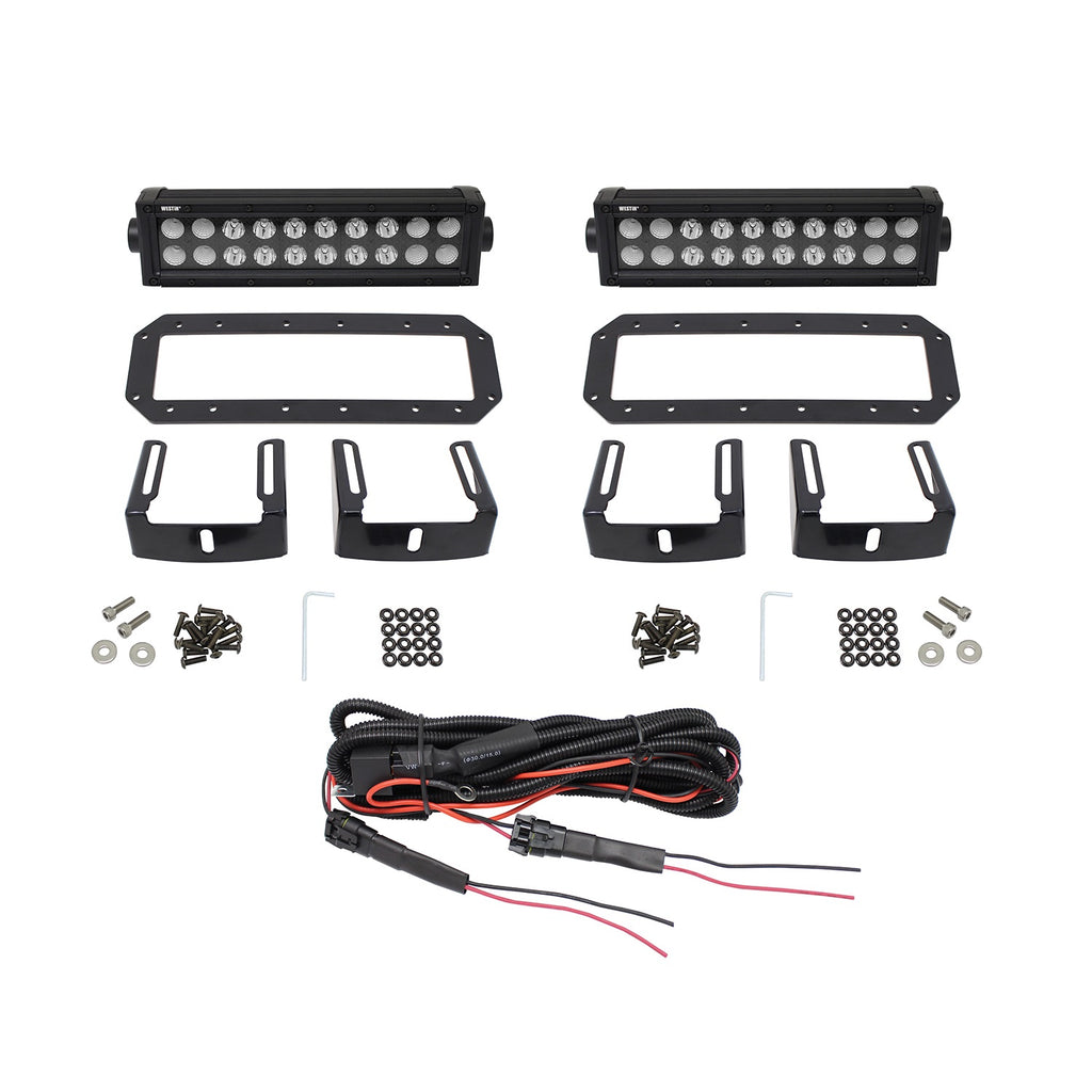 Hdx-Flush-Mount-B-Force-Led-Light-Kit-(Set-Of-2)-WWiring-Harness---Black