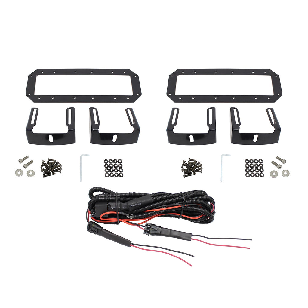 Hdx-Flush-Mount-B-Force-Led-Light-Kit-(Set-Of-2)-WWiring-Harness---Black