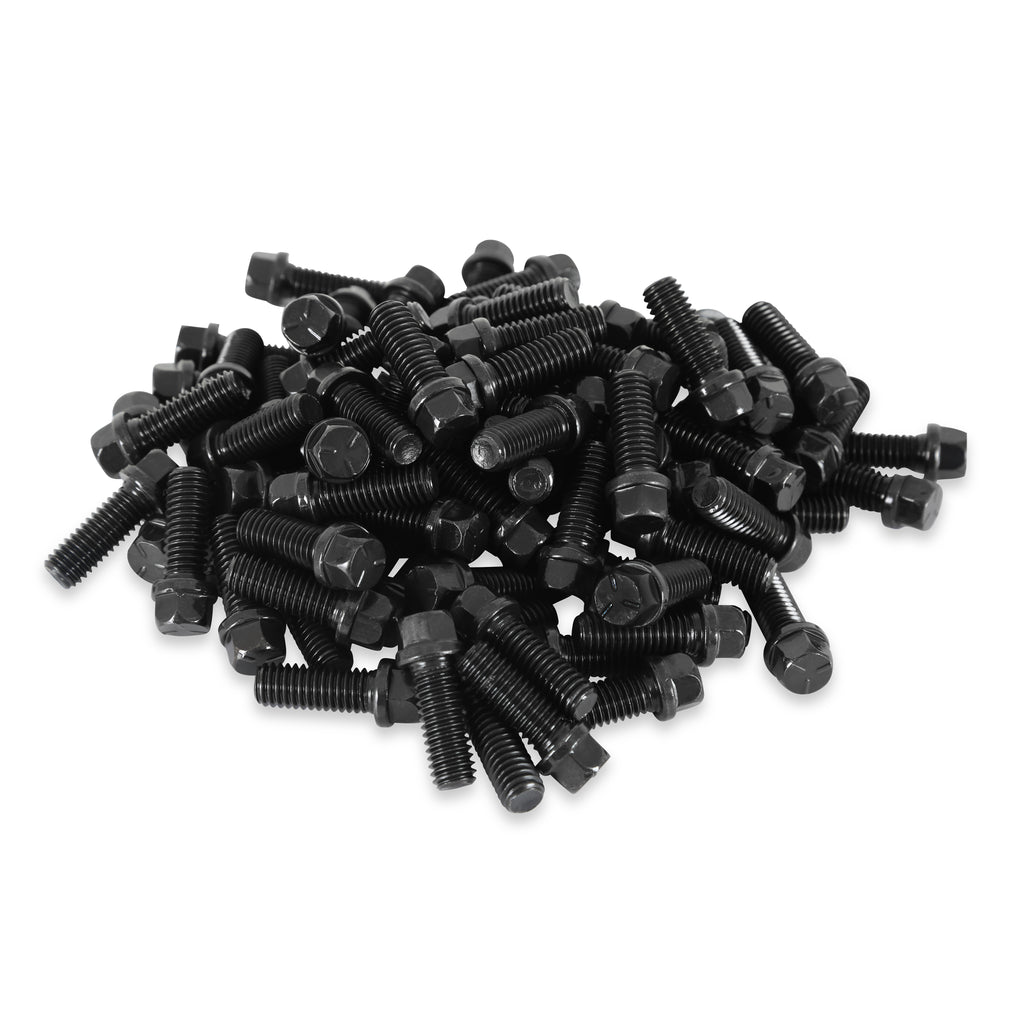 Header-Bolts---38-16-X-1-Inch-Hex-Head---Black-Oxide---100-Pieces