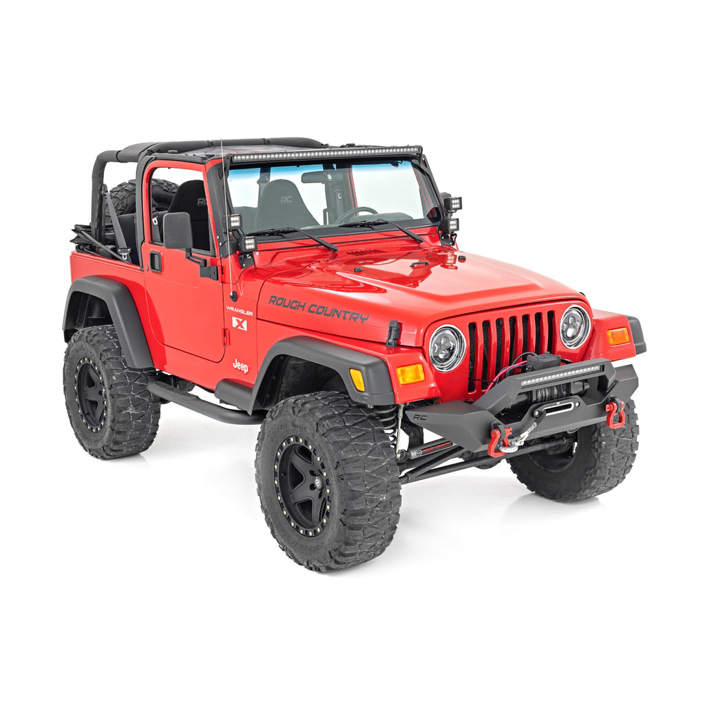 Headlights-Drl-Halo-Led-7-Inch-97-06-Jeep-Wrangler-Tj-4Wd-Rough-Country