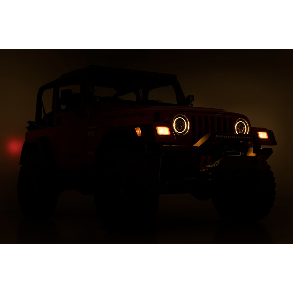 Headlights-Drl-Halo-Led-7-Inch-97-06-Jeep-Wrangler-Tj-4Wd-Rough-Country