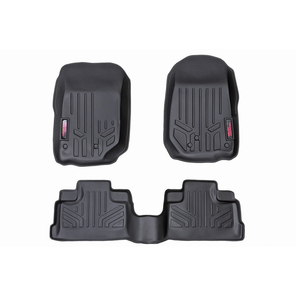 Heavy-Duty-Floor-Mats-FrontRear-07-13-Jeep-Jk-Wrangler-Unlimited-Rough-Country