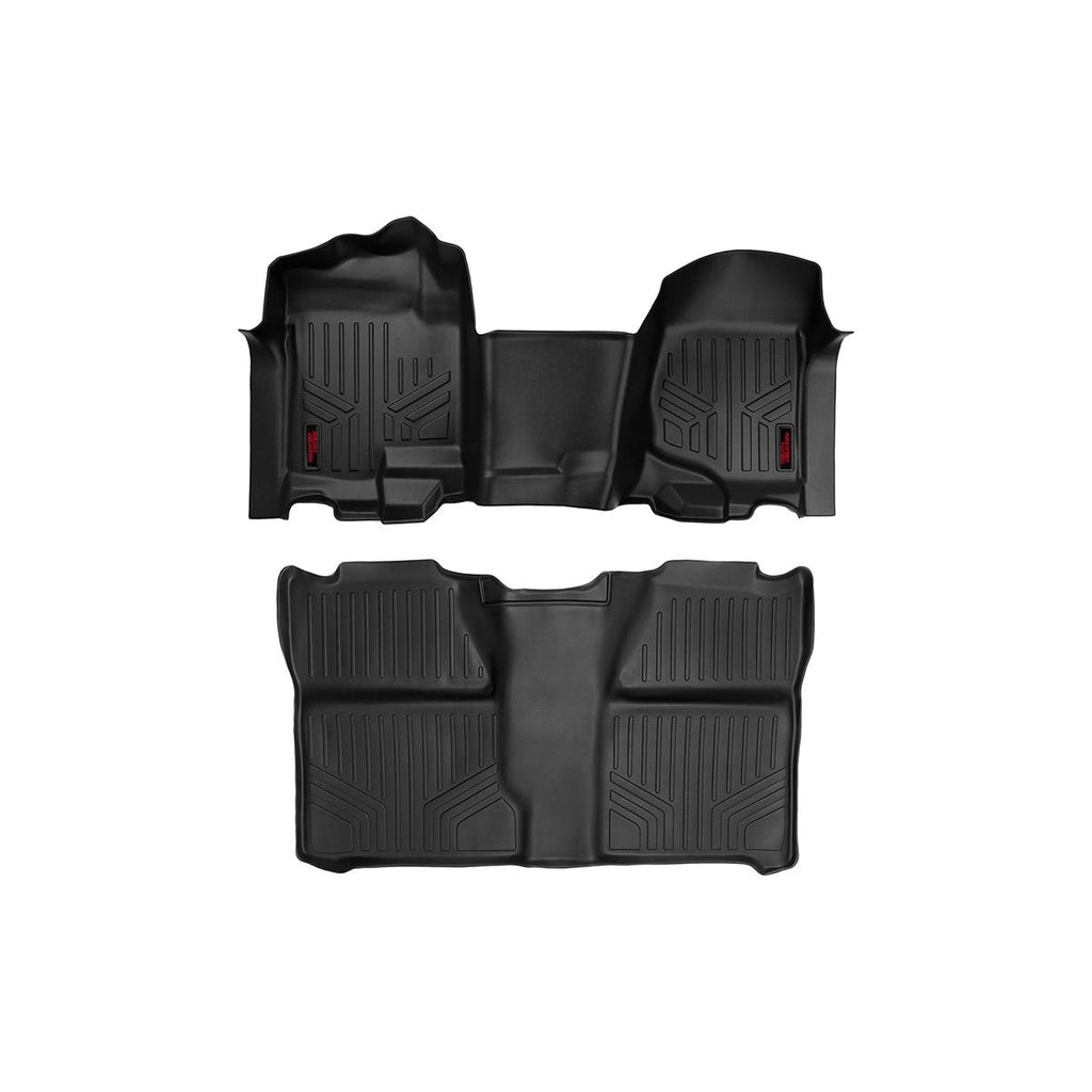 Heavy-Duty-Floor-Mats-FrontRear-07-13-SilveradoSierra-07-14-Hd-Crew-Cab-Bench-Seat-Rough-Country