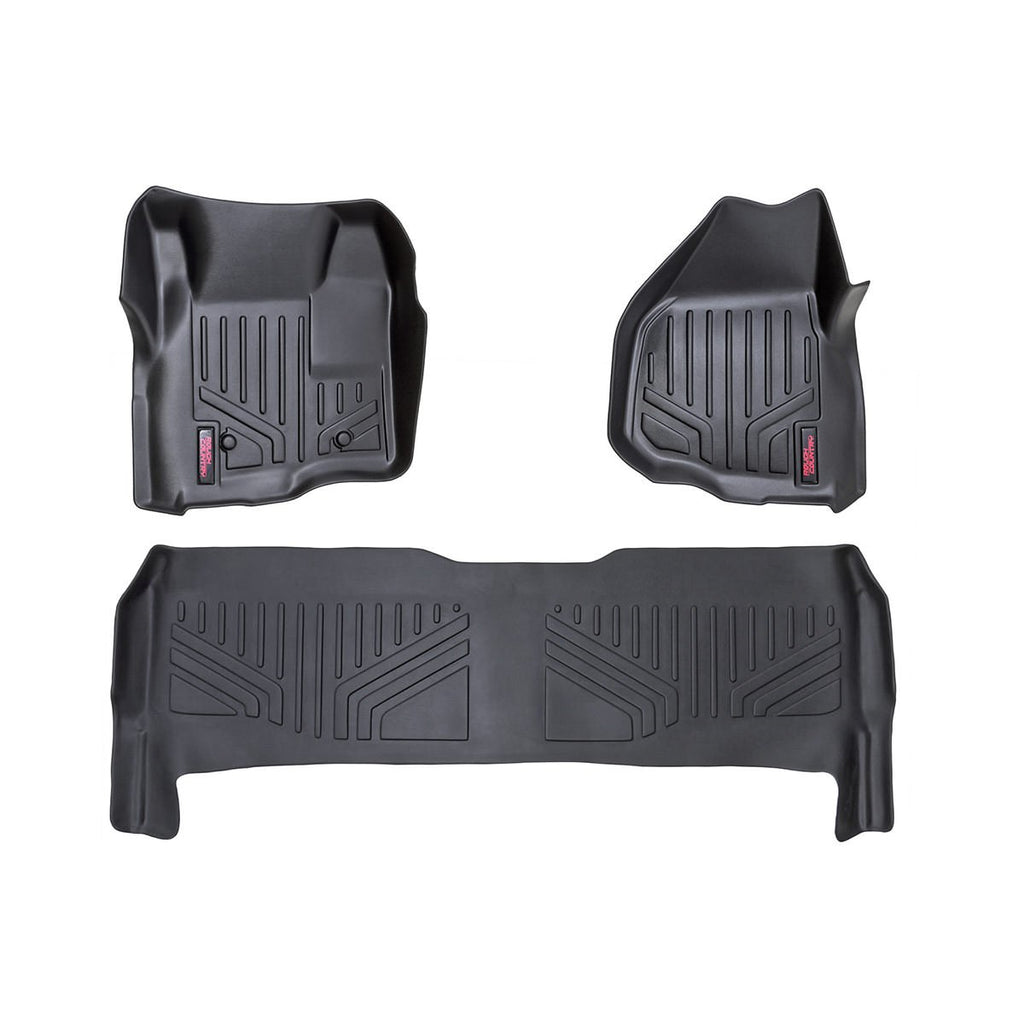 Heavy-Duty-Floor-Mats-FrontRear-11-16-Ford-Super-Duty-Crew-Cab-Depressed-Pedal-Rough-Country