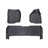 Rough Country M-51213 Heavy Duty Floor Mats Front/Rear-12-16 Ford Super Duty Crew Cab Raised Pedal