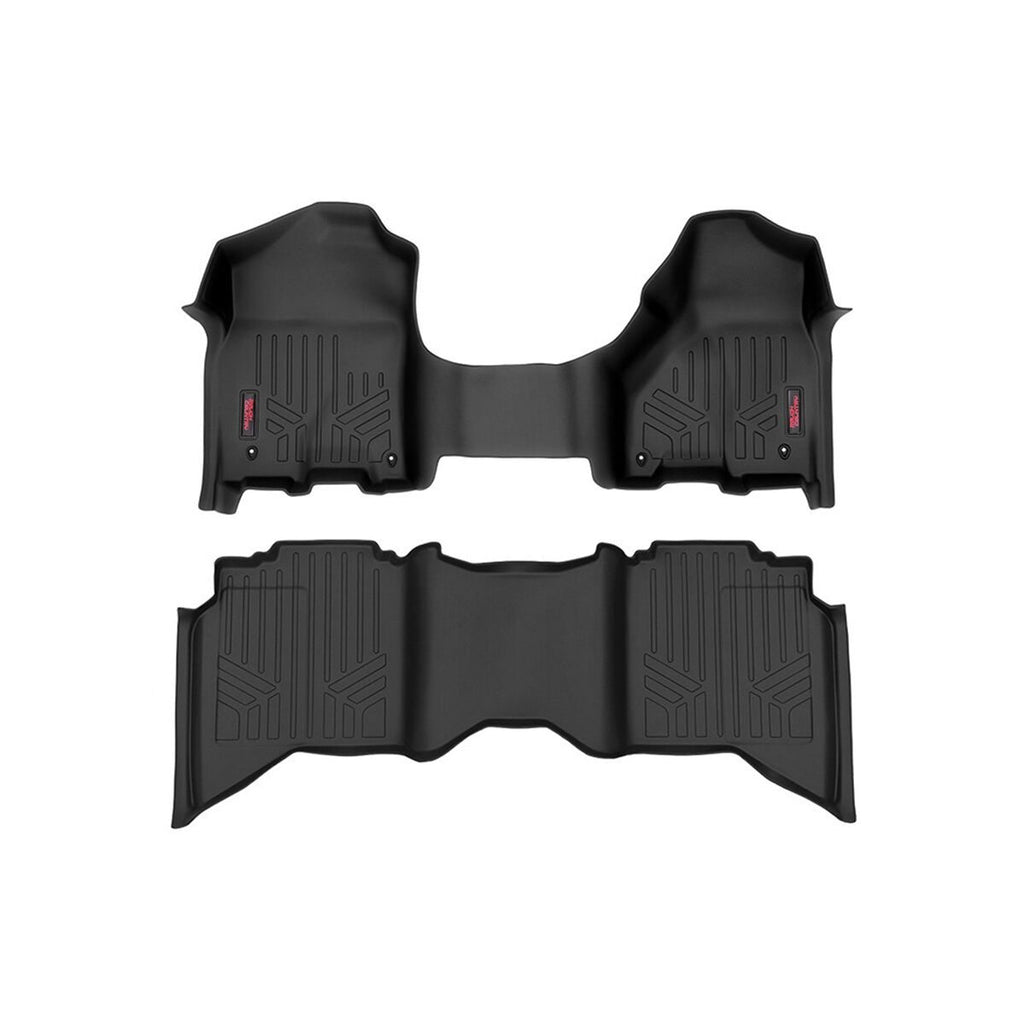 Heavy-Duty-Floor-Mats-FrontRear-12-18-Dodge-Ram-1500-CrewMega-Cab-Half-Console-Rough-Country