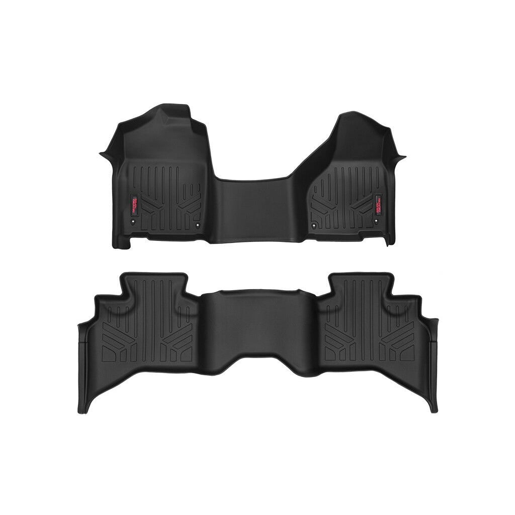 Heavy-Duty-Floor-Mats-FrontRear-12-18-Dodge-Ram-1500-Quad-Cab-Half-Console-Rough-Country