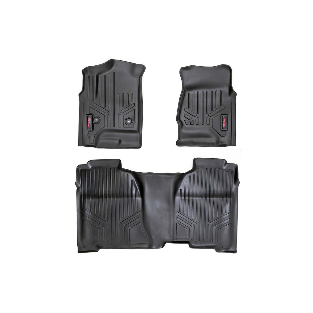 Heavy-Duty-Floor-Mats-FrontRear-14-19-SilveradoSierra-15002500-Hd3500-Hd-Crew-Cab-Rough-Country