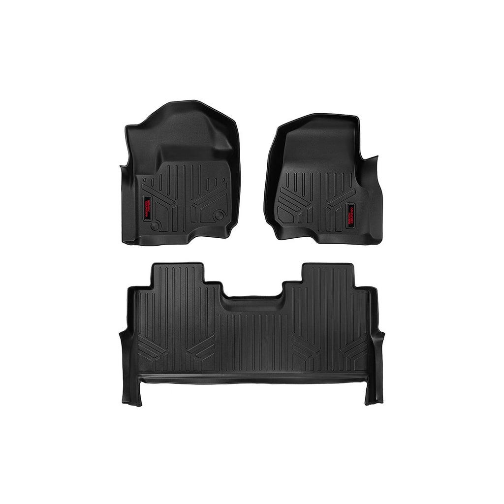 Heavy-Duty-Floor-Mats-FrontRear-17-20-Ford-Super-Duty-Crew-Cab-Bucket-Seats-Rough-Country