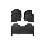 Rough Country M-51712 Heavy Duty Floor Mats Front/Rear-17-20 Ford Super Duty Crew Cab Bucket Seats