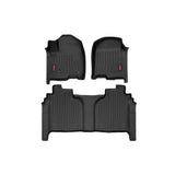 Rough Country M-21612 Heavy Duty Floor Mats Front/Rear-19-20 Silverado/Sierra Crew Cab