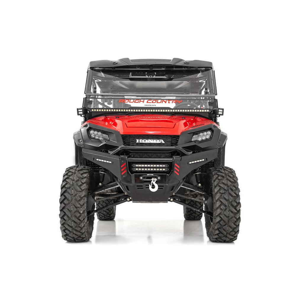 Honda-50-Inch-Single-Row-Lower-Windshield-Led-Kit-Black-Series-W-Drl-16-20-Pioneer-Rough-Country
