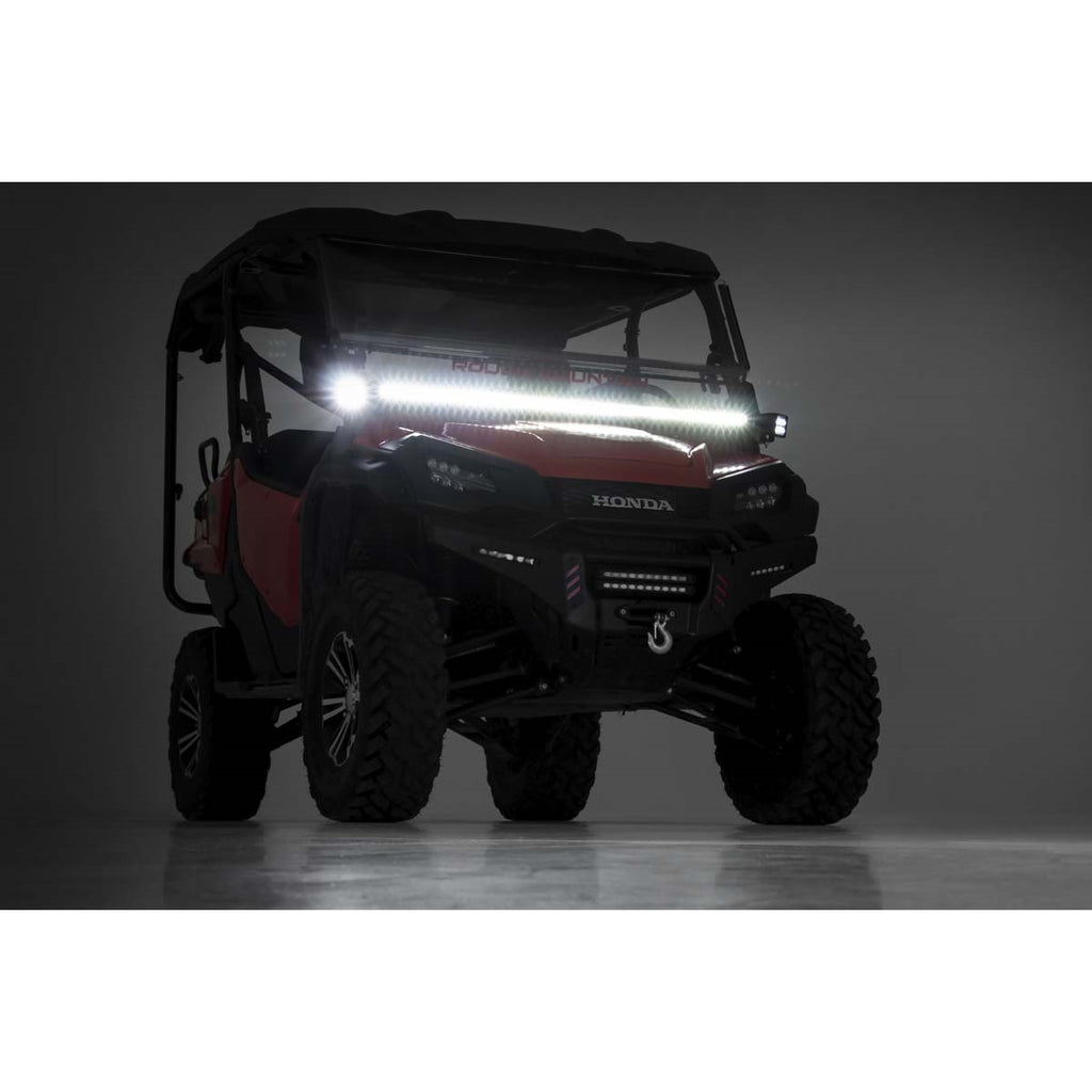 Honda-50-Inch-Single-Row-Lower-Windshield-Led-Kit-Black-Series-W-Drl-16-20-Pioneer-Rough-Country
