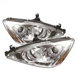 Honda-Accord-03-07-Projector-Headlights-Led-Halo-Amber-Reflctr-Led-Chrm-Pro-Yd-Ha03-Am-C