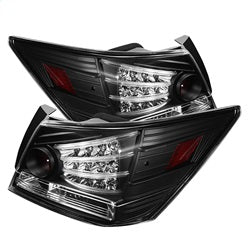 Honda-Accord-08-12-4Dr-Led-Tail-Lights-Black-Alt-Yd-Ha08-4D-Led-Bk