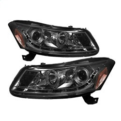 Honda-Accord-08-12-4Dr-Projector-Headlights--Led-Halo-Drl-Smke-Pro-Yd-Ha08-4D-Hl-Sm