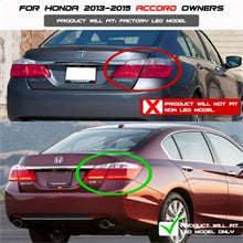 Load image into Gallery viewer, Honda-Accord-2013-2015-4Dr-Led-Tail-Lights---Black-Alt-Yd-Ha13led-Led-Bk