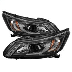 Honda-Accord-2013-2015-4Dr-Projector-Headlights-Light-Bar-Drl-Black-Pro-Yd-Ha13-Lbdrl-Bk