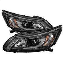 Load image into Gallery viewer, Honda-Accord-2013-2015-4Dr-Projector-Headlights-Light-Bar-Drl-Black-Pro-Yd-Ha13-Lbdrl-Bk