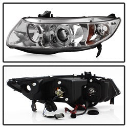 Honda-Civic-06-08-2Dr-Projector-Headlights-Led-Halo-Chrome-High-H1-Low-H1-Pro-Yd-Hc06-2D-Hl-C