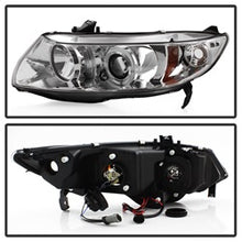 Load image into Gallery viewer, Honda-Civic-06-08-2Dr-Projector-Headlights-Led-Halo-Chrome-High-H1-Low-H1-Pro-Yd-Hc06-2D-Hl-C