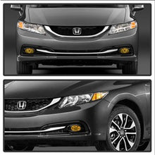 Load image into Gallery viewer, Honda-Civic-2013-2014-4Dr-Oem-Fog-Light-WSwitch-Yellow-Fl-Hc2013-4D-Y