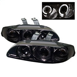 Honda-Civic-92-95-23Dr-1Pc-Projector-Led-Halo-Amber-Reflctr-Smke-Pro-Yd-Hc921p-23D-Am-Smc