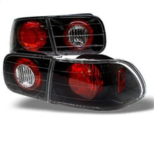 Load image into Gallery viewer, Honda-Civic-92-95-24Dr-Euro-Style-Tail-Lights-Black-Alt-Yd-Hc92-24D-Bk