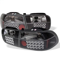 Honda-Civic-92-95-24Dr-Led-Tail-Lights-Black-Alt-Yd-Hc92-24D-Led-Bk