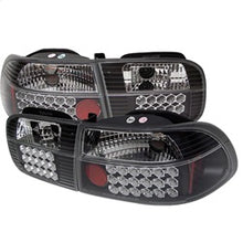 Load image into Gallery viewer, Honda-Civic-92-95-3Dr-Led-Tail-Lights-Black-Alt-Yd-Hc92-3D-Led-Bk