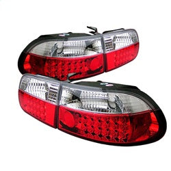 Honda-Civic-92-95-3Dr-Led-Tail-Lights-Red-Clear-Alt-Yd-Hc92-3D-Led-Rc