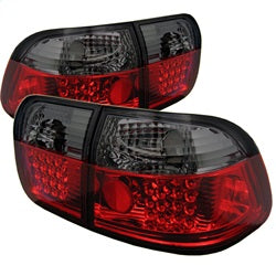 Honda-Civic-96-98-4Dr-Led-Tail-Lights-Red-Smoke-Alt-Yd-Hc96-4D-Led-Rs