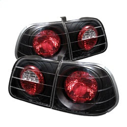 Honda-Civic-99-00-4Dr-Euro-Style-Tail-Lights-Black-Alt-Yd-Hc99-4D-Bk