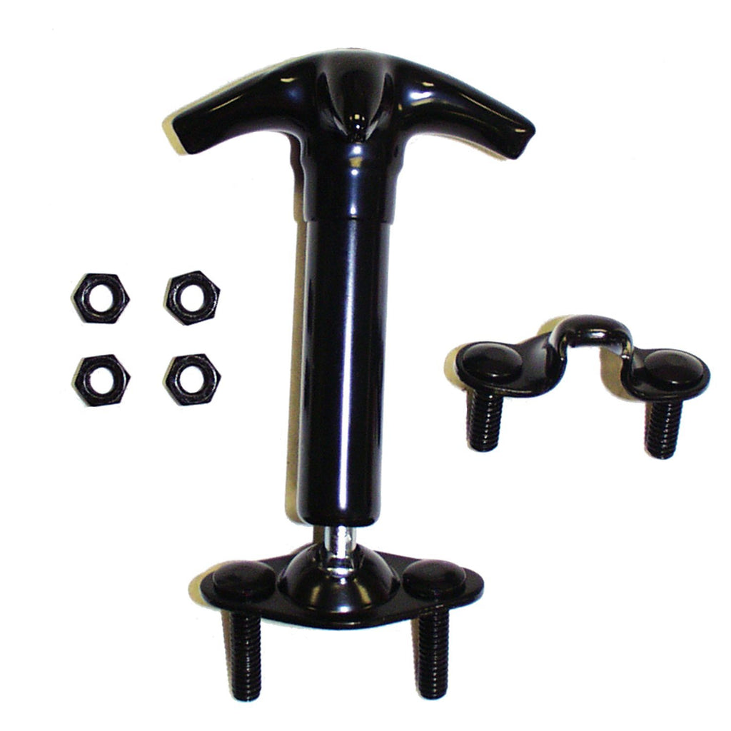 Hood-Catch-Kit,-Left-Or-Right,-Black,-Rubber-Coated