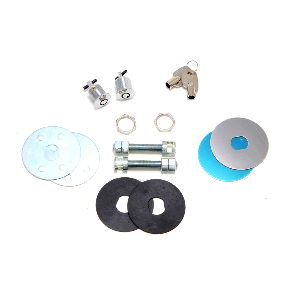 Hood-Lock-Set-With-Key;-Universal-Fitchrome195964-Pontiac-Engines