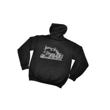 Load image into Gallery viewer, Hoodie-100-Percent-Preshrunk-Cotton-Front--Logo-Back-Jeep-Design-Size-Medium-Color-Black
