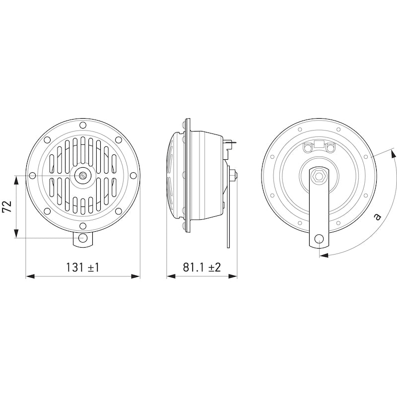 Horn-24V-280Hz380Hz-Set-Cr
