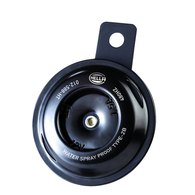 Horn-Bl-Blk-Disc-Ht-Mcycle-12V-Univ