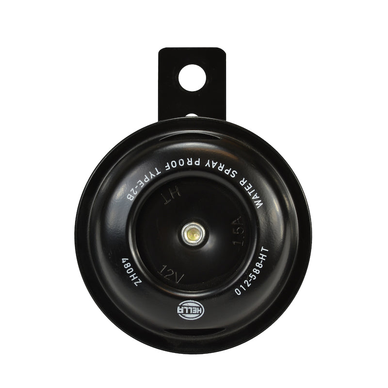 Horn-Bl-Blk-Disc-Ht-Mcycle-12V-Univ