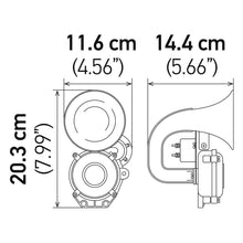 Load image into Gallery viewer, Horn-Kit-Bx-Black-Air-1Tone-1224V