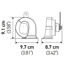 Load image into Gallery viewer, Horn-Kit-Bx-Black-Trumpet-24V-Univ