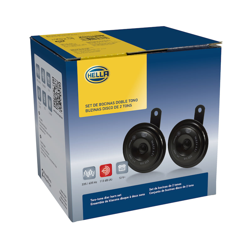 Horn-Kit-Bx-Blk-Disc-92Mm-12V-Univ