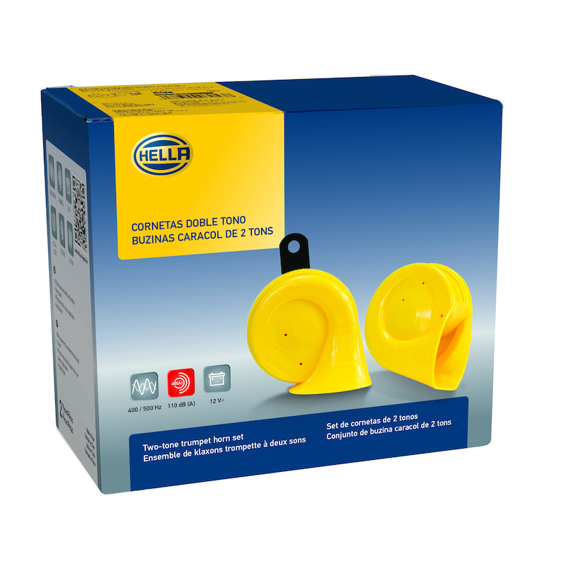 Horn-Kit-Bx-Yellow-Trumpet-12V-Univ