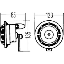 Load image into Gallery viewer, Horn-Stone-24V-375Hz-Ltone-Blk-(B133)
