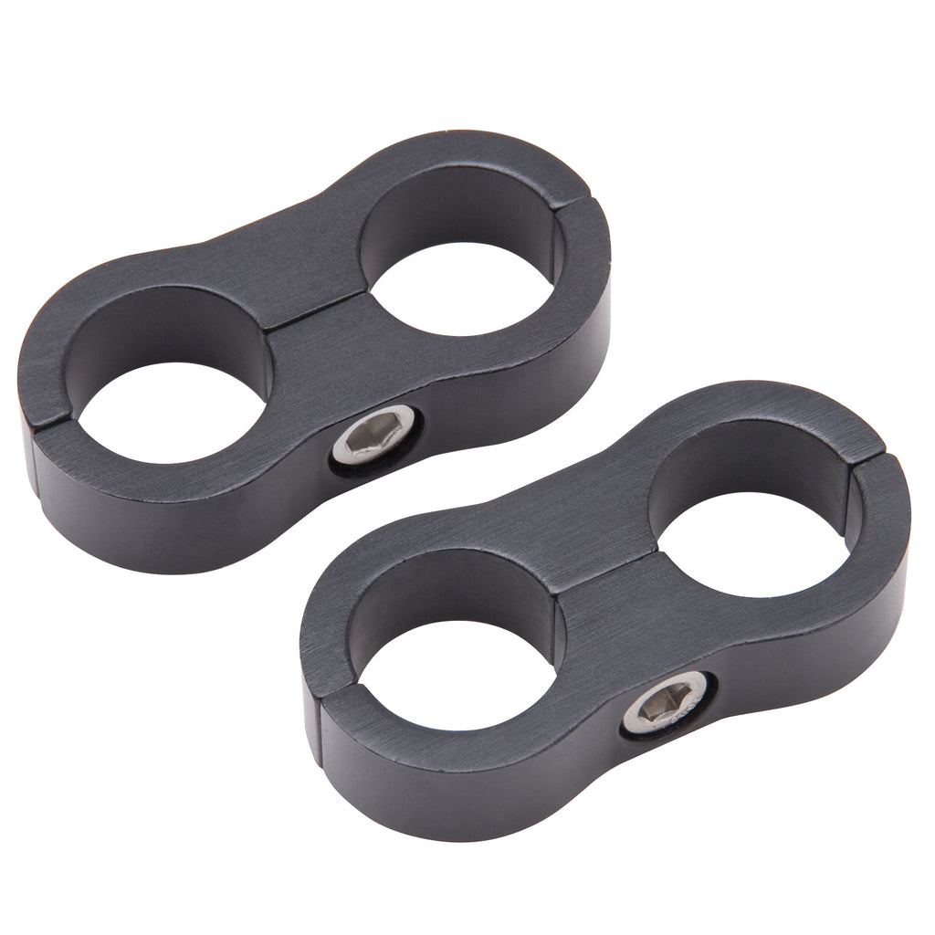 Hose-Separator-For--10-Braided-Hose---Black-Anodize-(2-Pack)