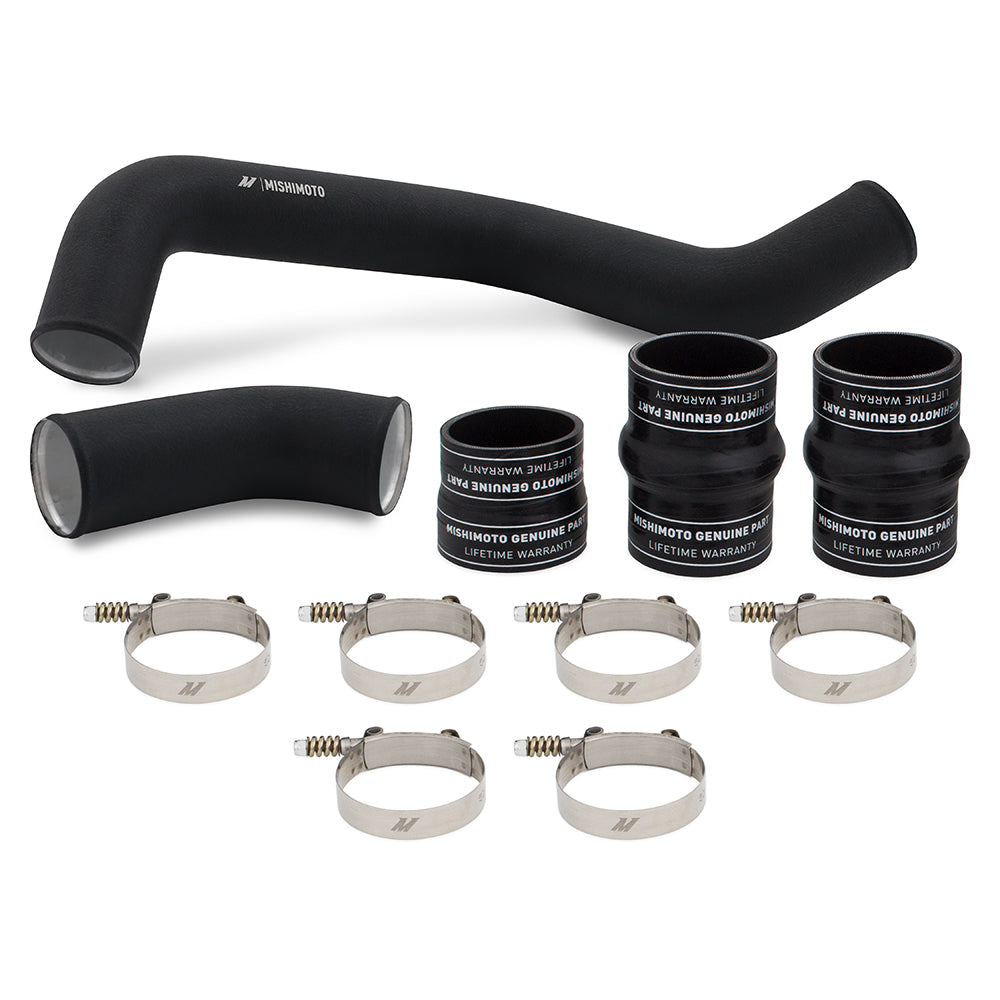 Hot-Side-Intercooler-Pipe-And-Boot-Kit,-Fits-6.6L-Duramax-(L5p)-17-19,-Black