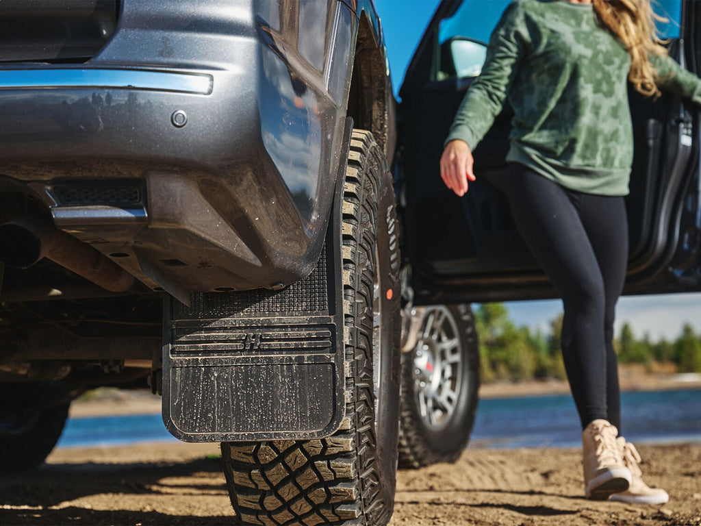 Husky Liners 55001 MudDog Mud Flaps-Rubber Front Mud Flaps-12IN w/Weight for Select Buick Enclave, Buick Rainier, Cadillac Escalade, Cadillac Escalade ESV, Cadillac Escalade EXT, Chevrolet Avalanche, Chevrolet Avalanche 1500, Chevrolet Avalanche 2500,